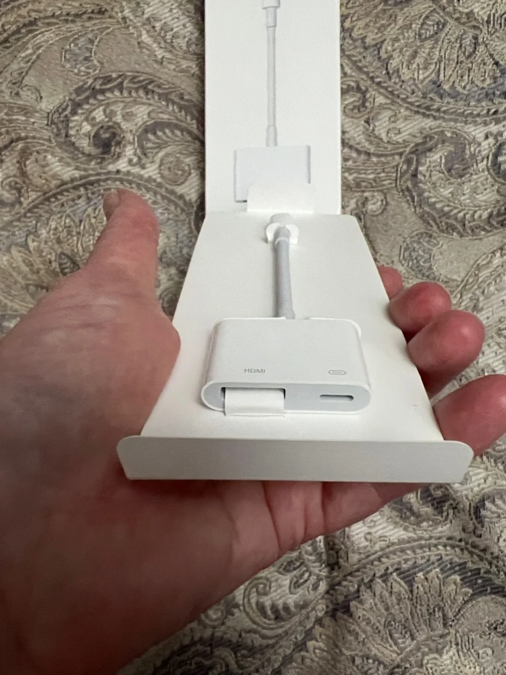 Apple Lightning to Digital AV Adapter - White and Silver Accents